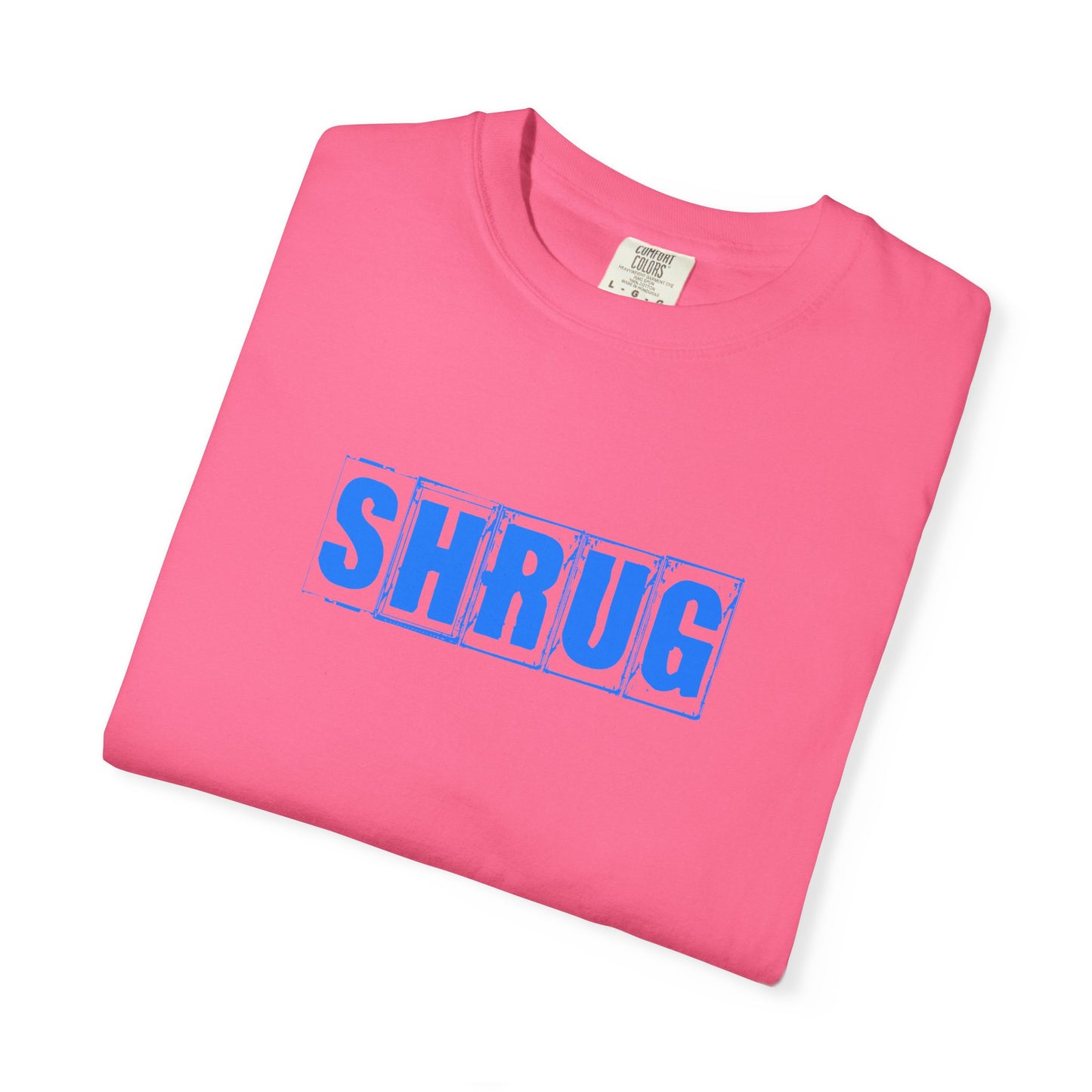 C8) SHRUG Blue Print  T-Shirt