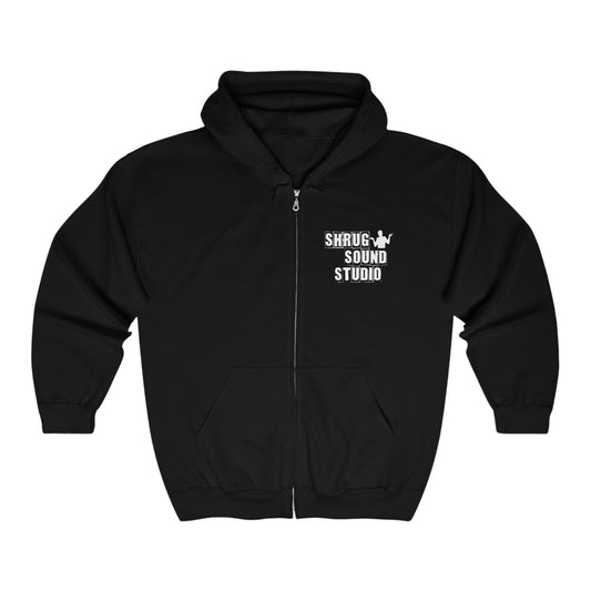 SHRUG SOUND STUDIO Full Zip Hooded Sweatshirt