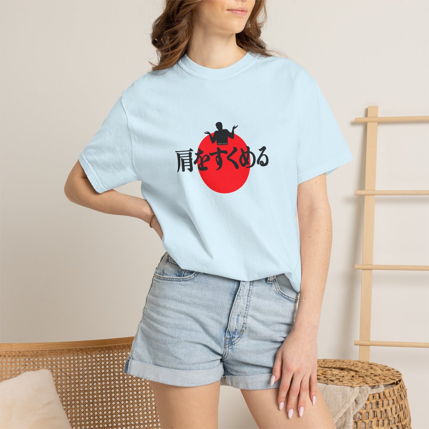 B7) Japanese Sunset Shrug T-Shirt