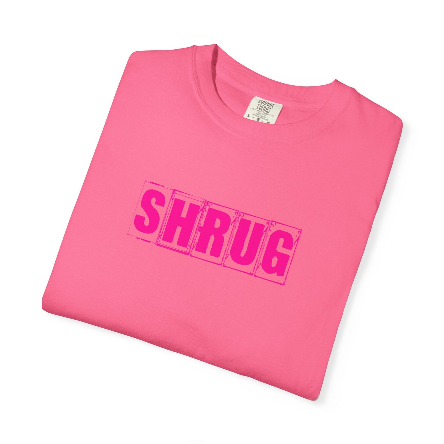 C6)  SHRUG Pink Print  T-Shirt