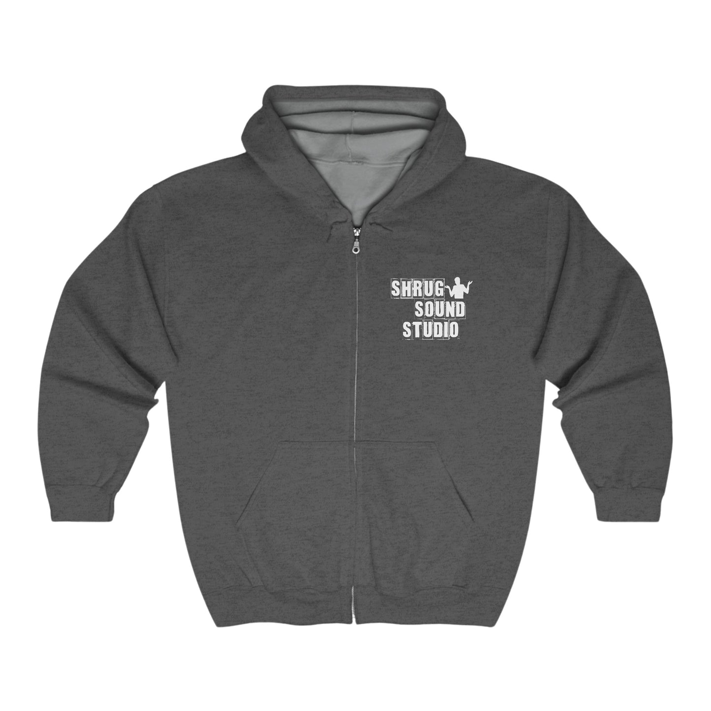 SHRUG SOUND STUDIO Full Zip Hooded Sweatshirt