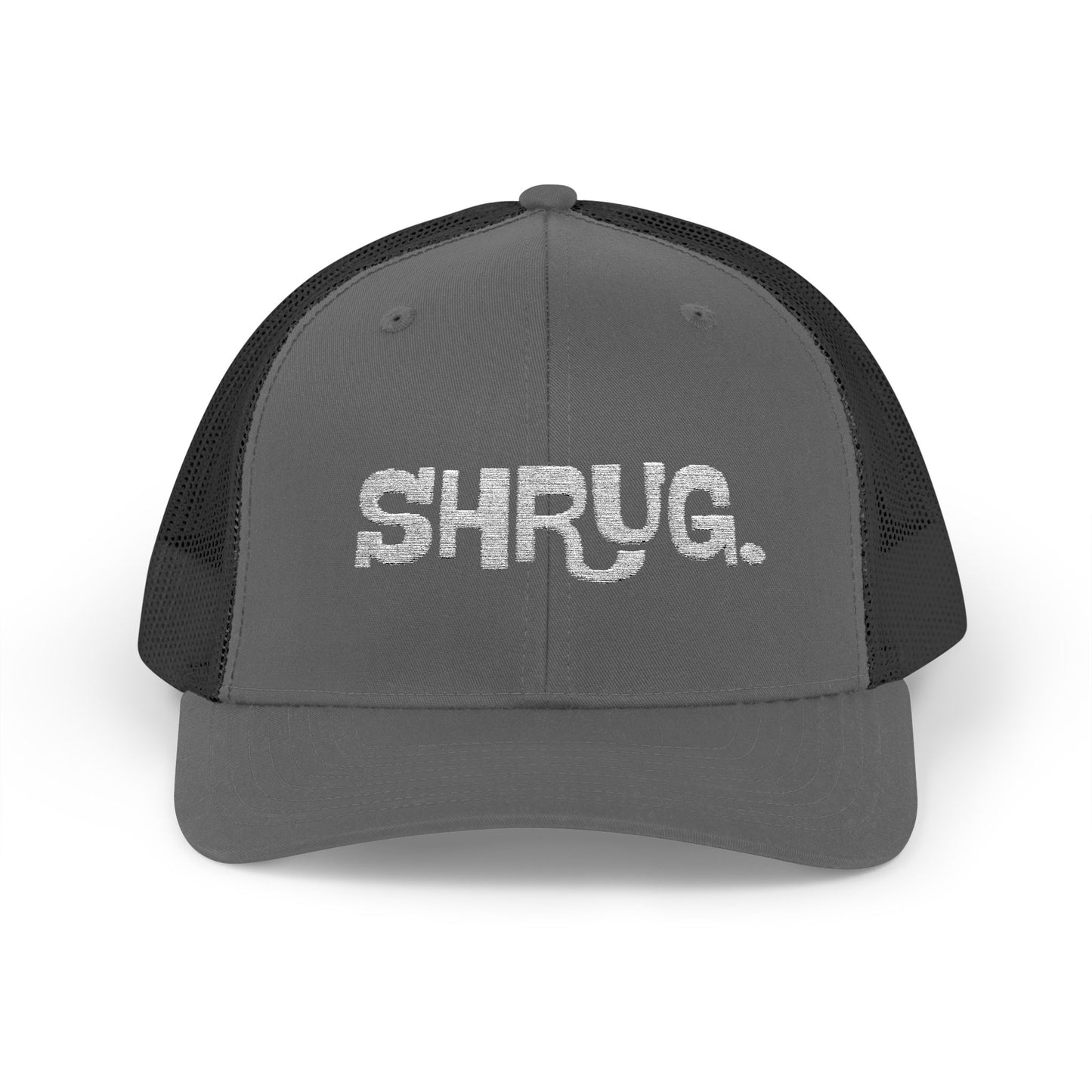 B5) Shrug. Trucker Hat – Casual Snapback Mesh Cap
