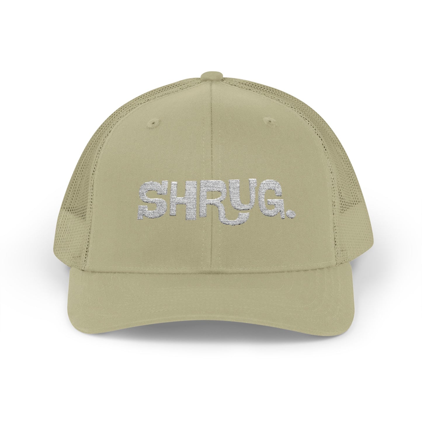 B5) Shrug. Trucker Hat – Casual Snapback Mesh Cap