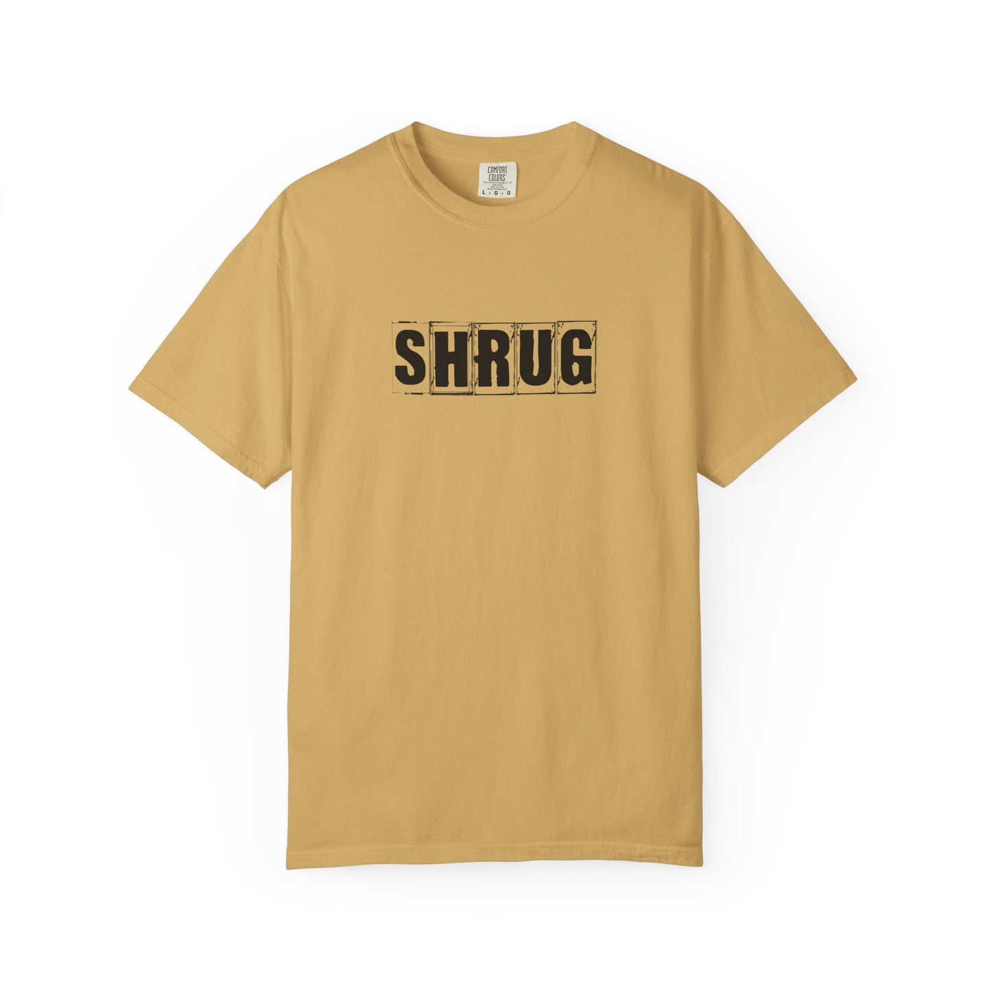 D1)  SHRUG Black Print  T-Shirt