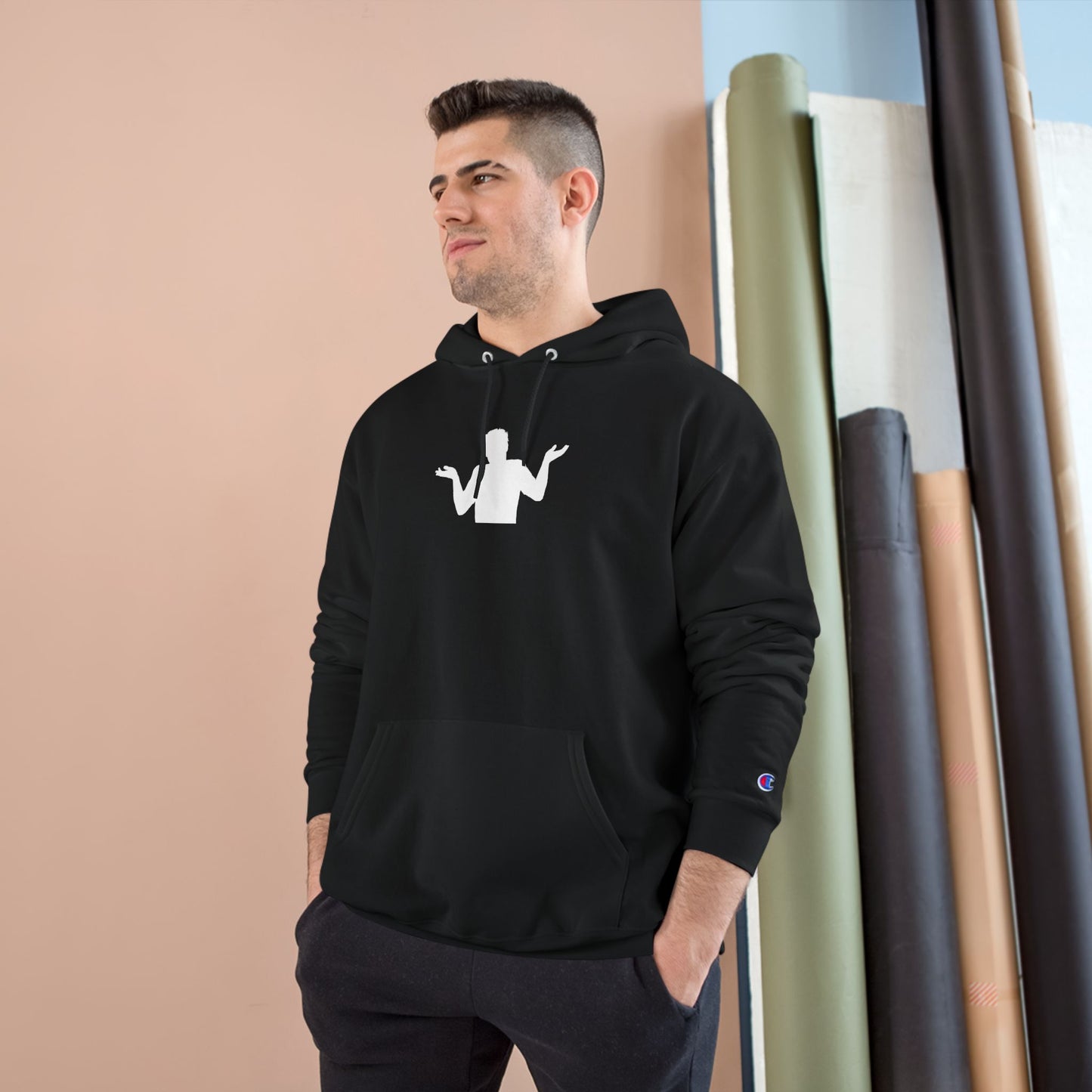 B3) Shrug Sound Studio - Casual Champion Pullover Hoodie