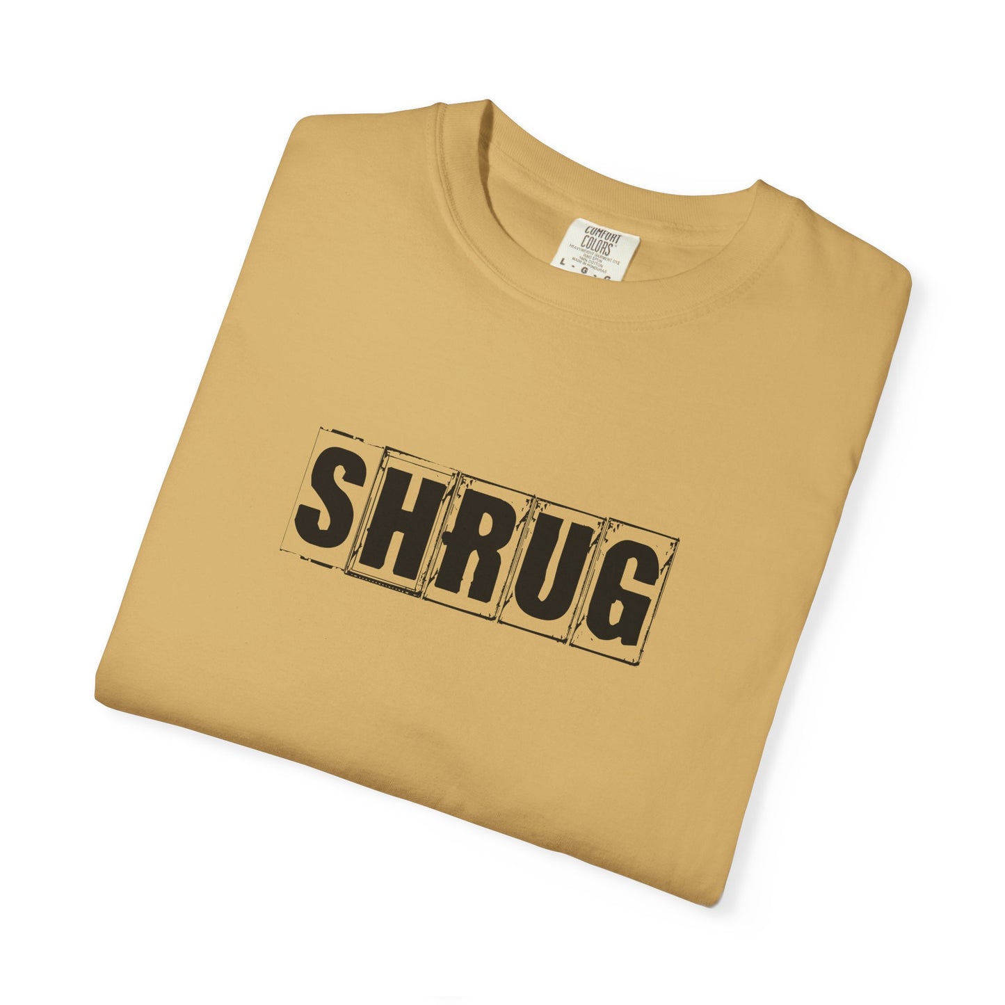 D1)  SHRUG Black Print  T-Shirt