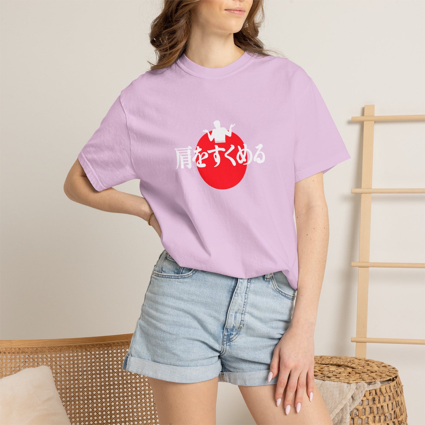 B8) Japanese Sunset Shrug - Shrug Graphic T-Shirt