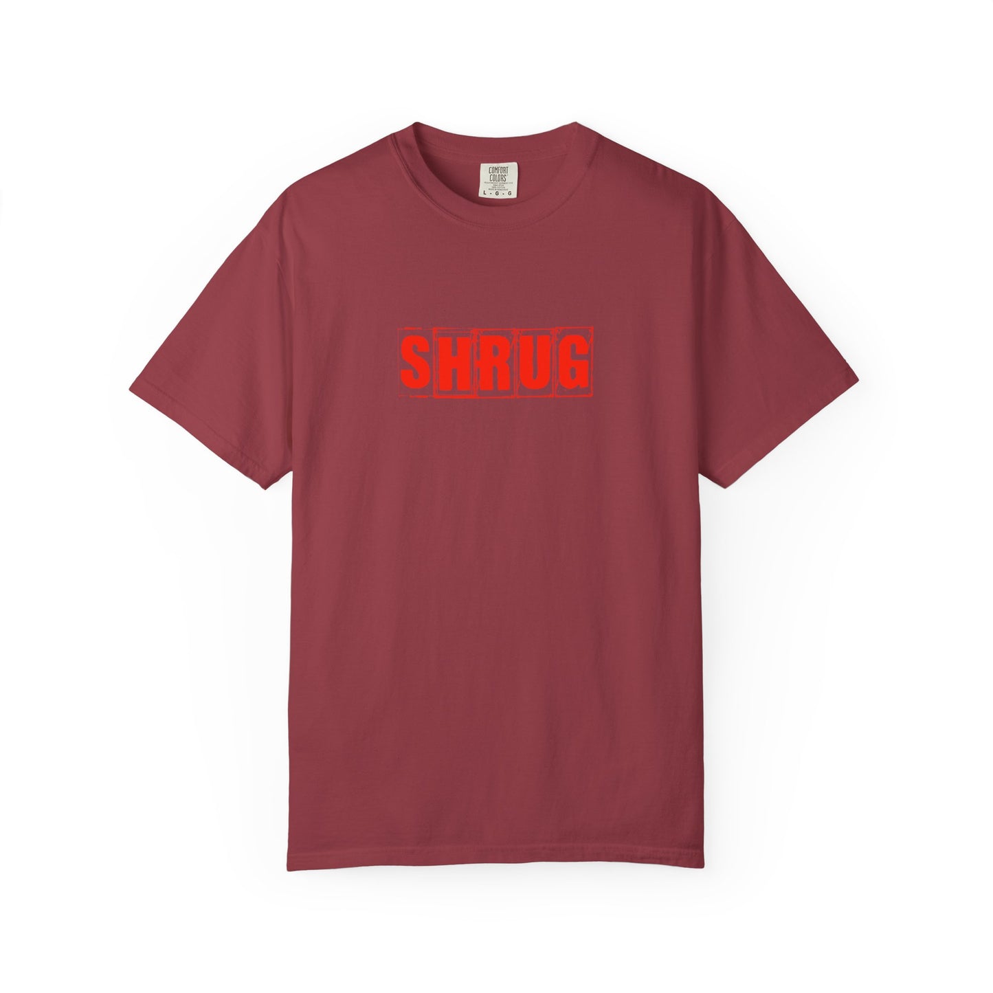 C4)  SHRUG Red Print  T-Shirt